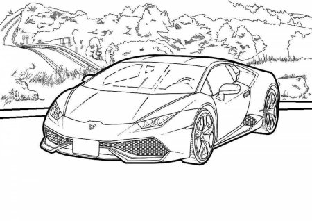Ламборджини хуроган раскраска