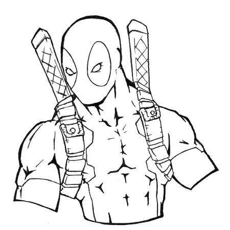 Deadpool раскраска