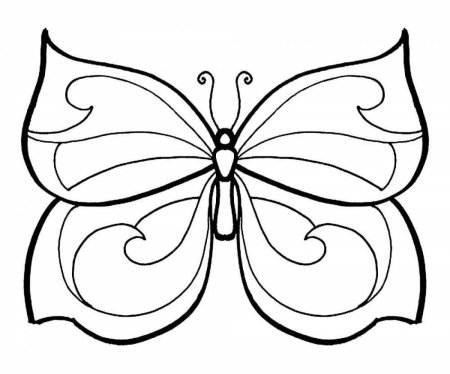 Бабочка раскраска для детей