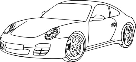 Porsche 911 Carrera раскраска