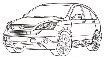 Honda CRV рисунок