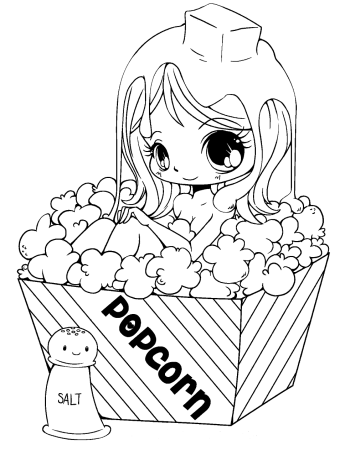 Раскраски аниме еда