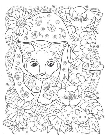 Раскраски для девочек животные антистресс легко