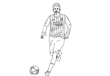 Раскраски футболистов Барселоны