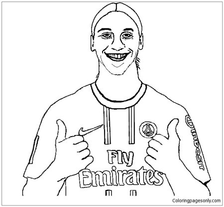 Раскраска Златан Ибрагимович