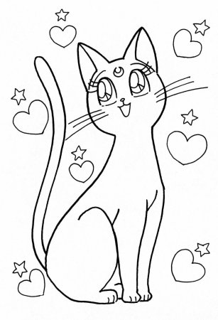 Рисунок кошечки для срисовки