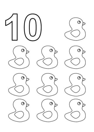 Цифры от 1 до 10 раскраска
