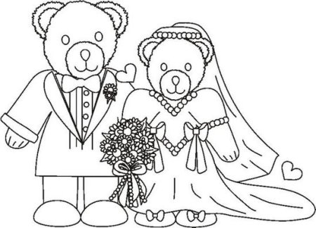 Раскраски на свадьбу молодоженам