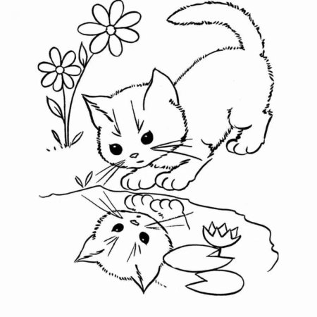 Котенок. Раскраска