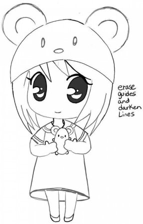 Раскраска мини аниме