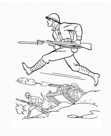 Военные раскраски для детей