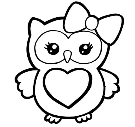 Сова для раскрашивания детям
