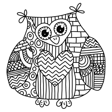 Дудлинг Сова