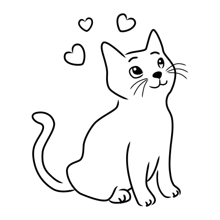 Котик рисунок