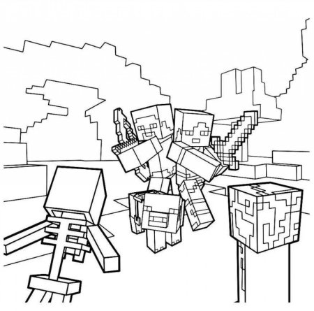 Раскраска лего майнкрафт КРИПЕР