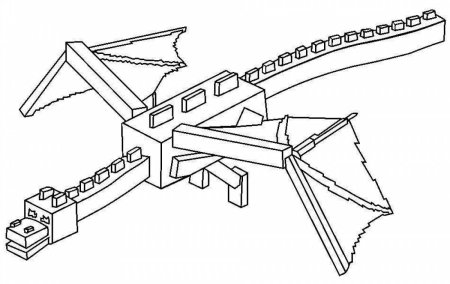 Разукрашка майнкрафт ЭНДЕР дракон