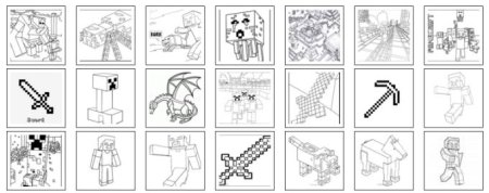 Стикеры майнкрафт раскраска