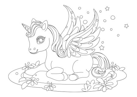 Раскраски для девочек Единороги