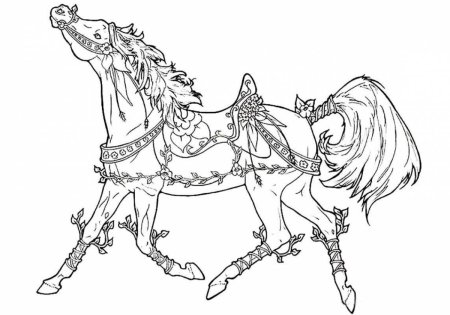 Раскраски для девочек лошади
