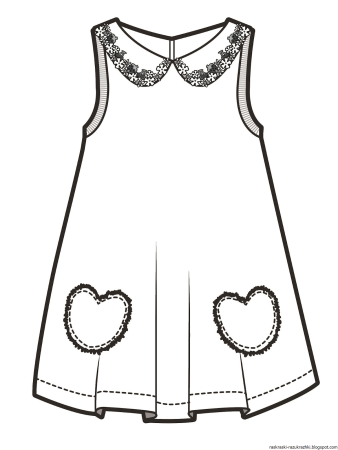 Одежда раскраска для детей