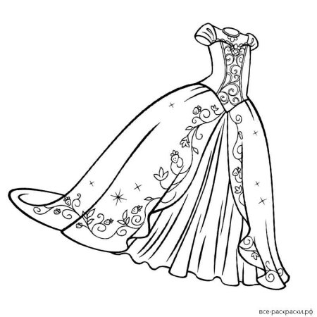 Раскраска платье