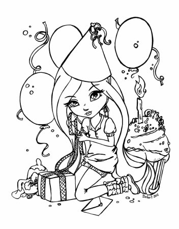 Рисунок на день рождения девочке