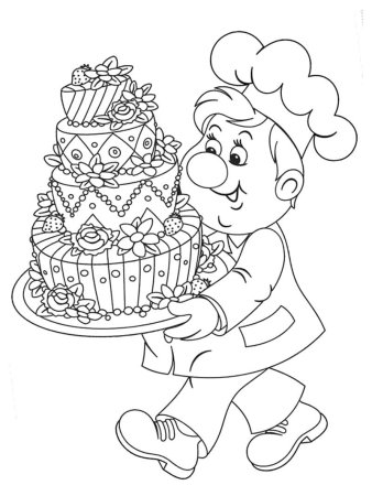 Раскраска торт