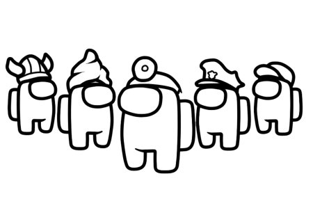 Раскраска амонг АС