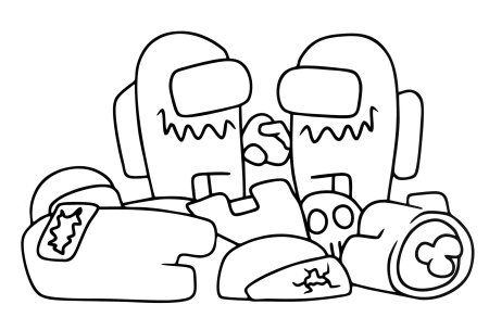 Раскраска амонг АС