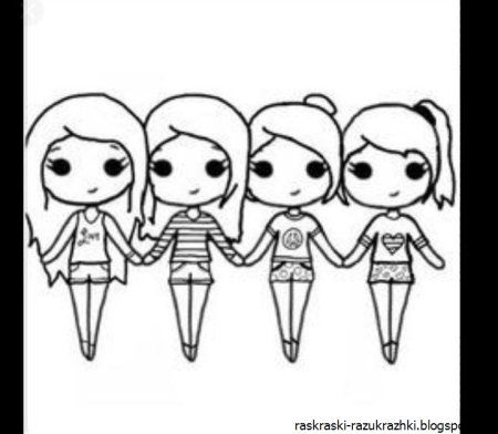 Раскраски в личный дневник для девочек