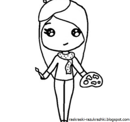 Раскраска лёгкая для девочек