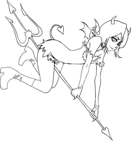 Раскраска демон