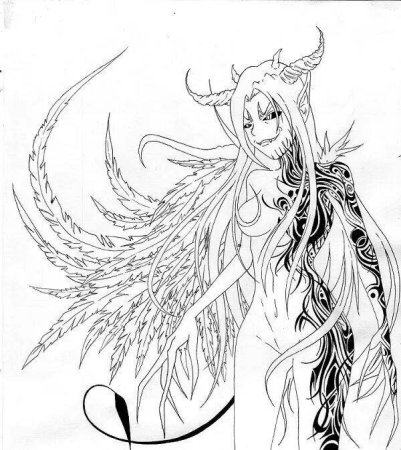 Раскраски аниме демоны