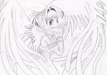 Ангел рисунок аниме