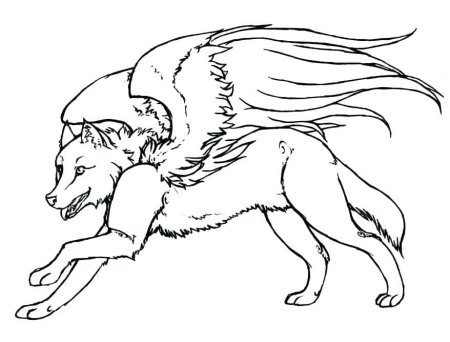 Раскраска волк