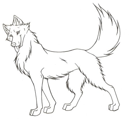 Раскраски волки аниме