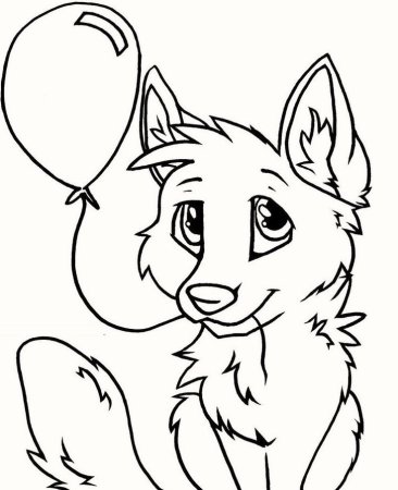 Раскраска Лисенок