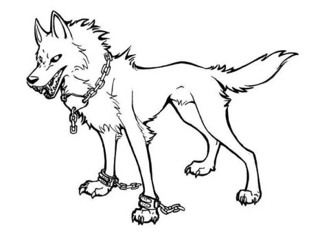 Волки раскраски мистические