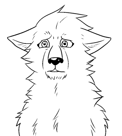 Грустный волк раскраска