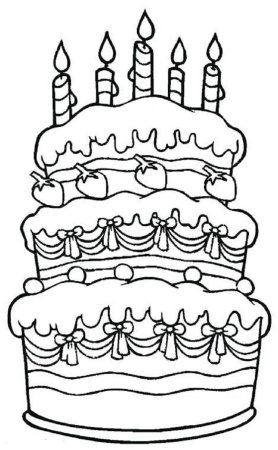 Раскраски для девочек тортики