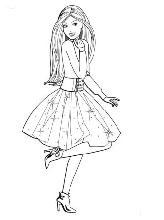 Модные девочки. Раскраска