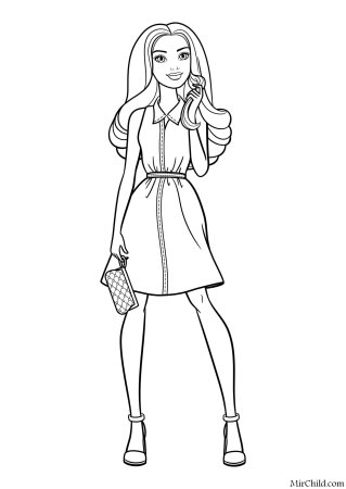 Раскраски Барби фашионистас