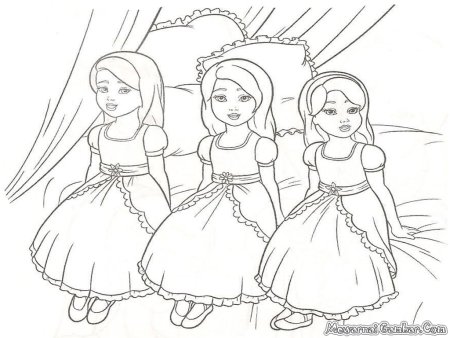 Раскраски для девочек Барби