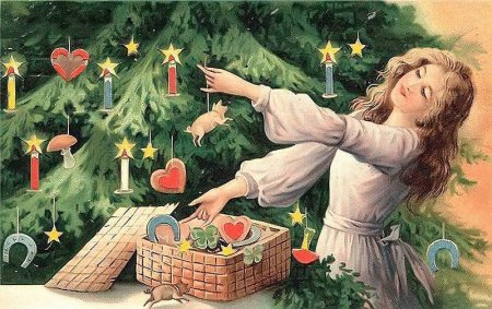 Старинные новогодние картины