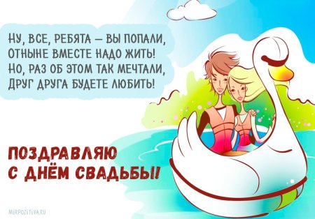 С днём свадьбы прикольные поздравления
