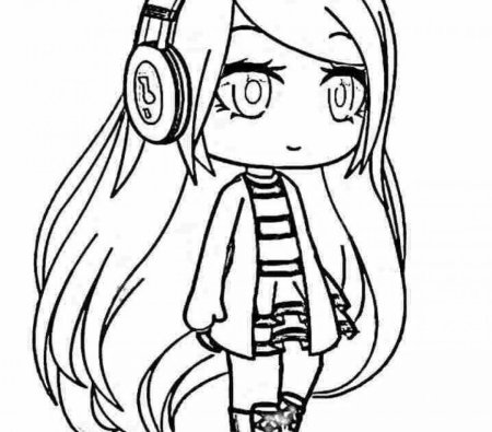 Аниме разукрашка гача лайф