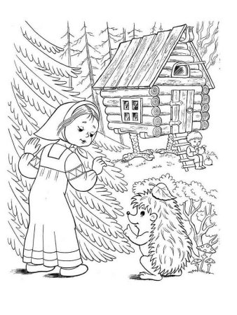 Раскраски к сказке гуси лебеди для детей