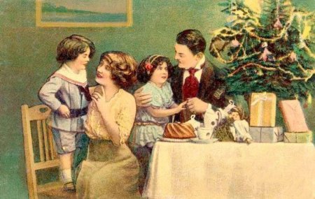 Дореволюционная Рождественская открытка