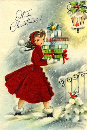 Винтажные открытки Merry Christmas