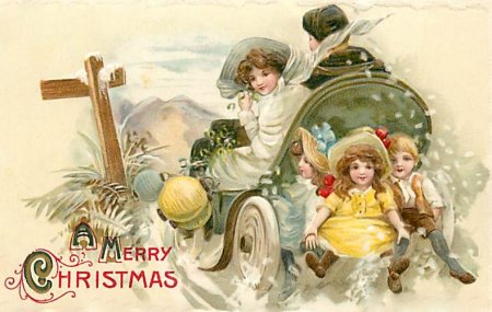 Винтажные открытки Merry Christmas